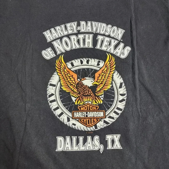 Harley Davidson 1996 Wolf Flames Shirt No Boundaries Size Large CUT NECK AND HEM - Picture 10 of 10